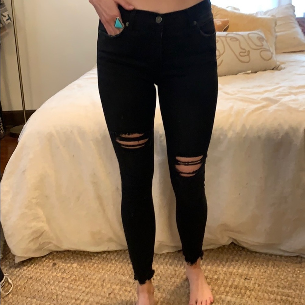 Mid Rise black free people jeans